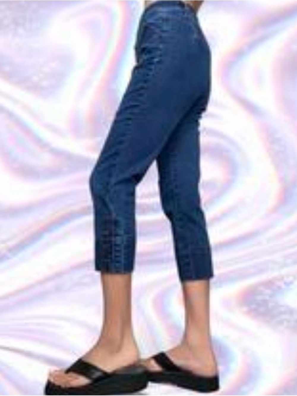 Charter Club Dark Blue High-Rise Cropped Jeans